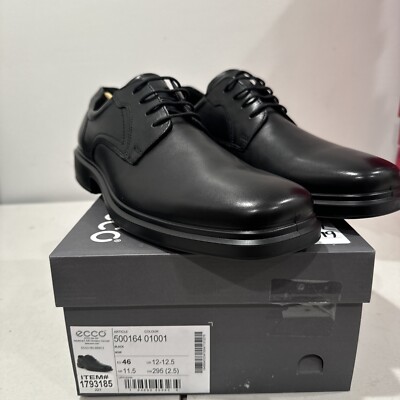 Ecco Men's Helsinki 2 Dress Shoe Lace Up Square Toe Size 12-12.5