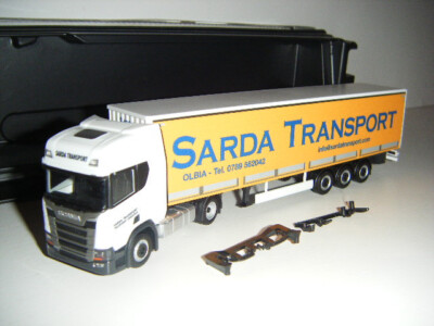 Herpa Pirata 957762 Scania CR 20HD PSZ SARDA Transport Olbia Italien Italy