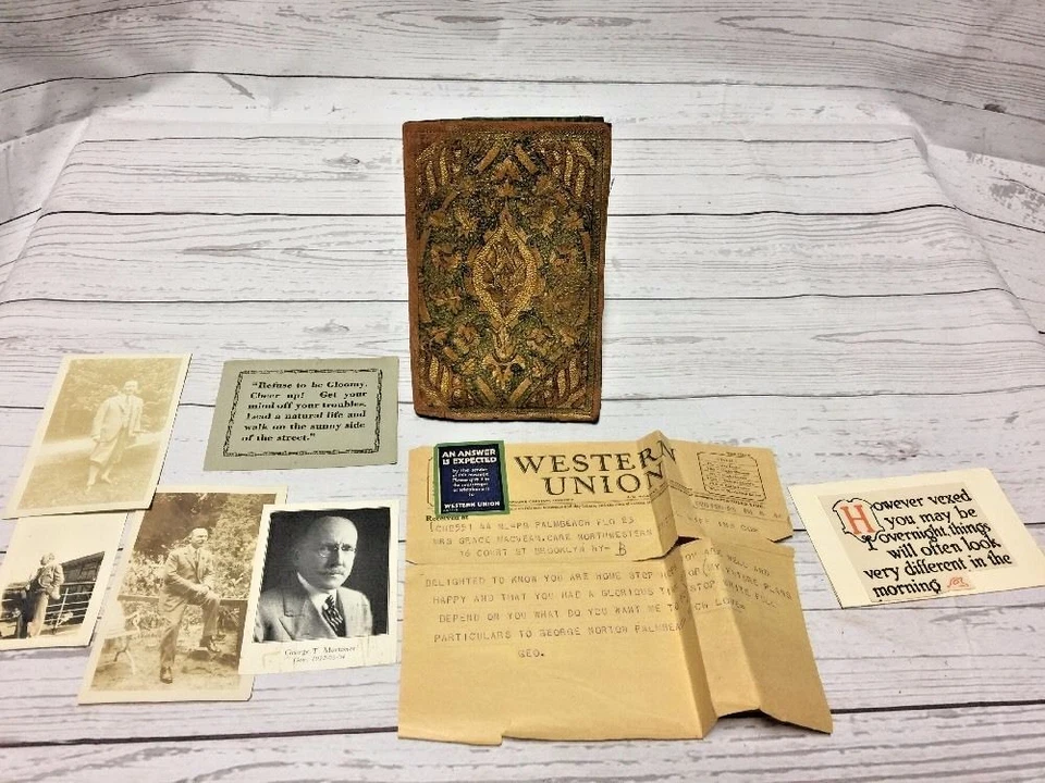 VENECIA ITALIANA 1920/30 HOMBRES DINERO GENUINO PORTA DOCUMENTOS/CARTERA EXTRAS Foto 2 de 4