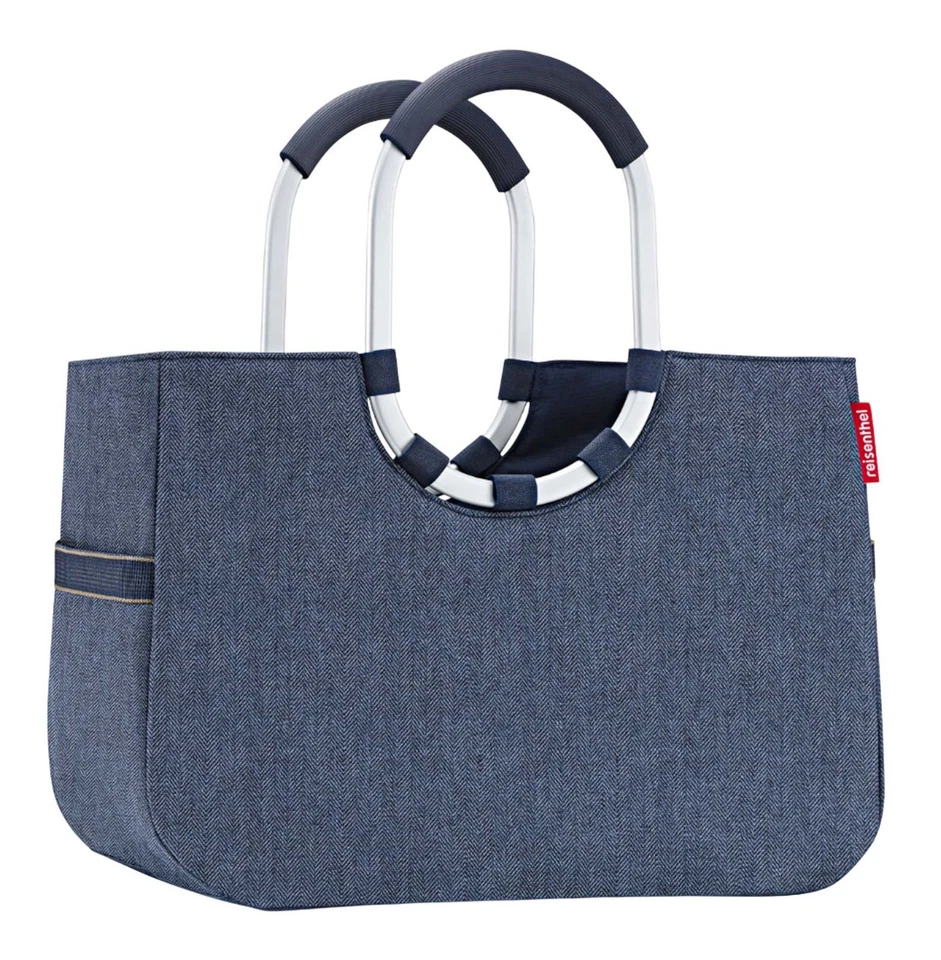reisenthel Loopshopper L Shopper Schultertasche Herringbone Dark Blue dunkelblau - Bild 2 von 3