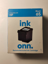 Onn HP 65 Black Ink Cartridge, New EXP 08/2024