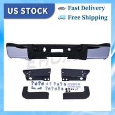 NEW Chrome Rear Steel Step Bumper W/O For 2007-2010 GMC Sierra 2500HD 3500HD