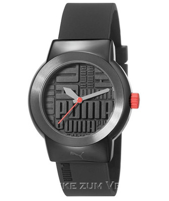 Puma Damenuhr updown relief black PU 103842002 Kautschukband