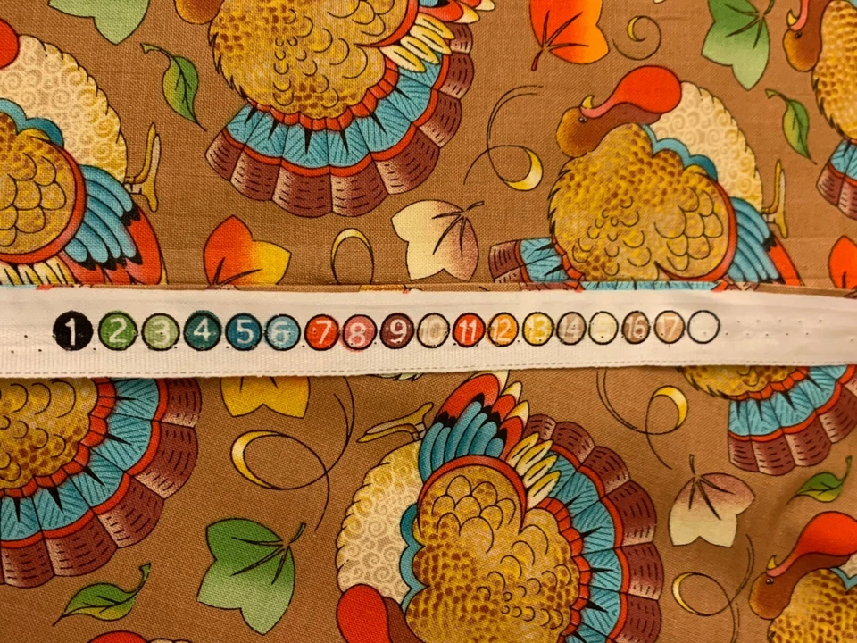 Temporada - Pavos de otoño (diversión) - Tela 100 % algodón (unidades de 1/2 yarda) Foto 3 de 4