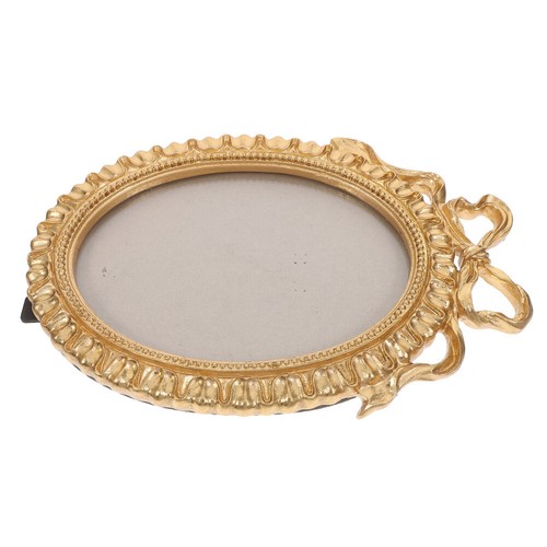 Vintage Oval Resin Photo Frame with Decorative Bowknot Home Decor Wall