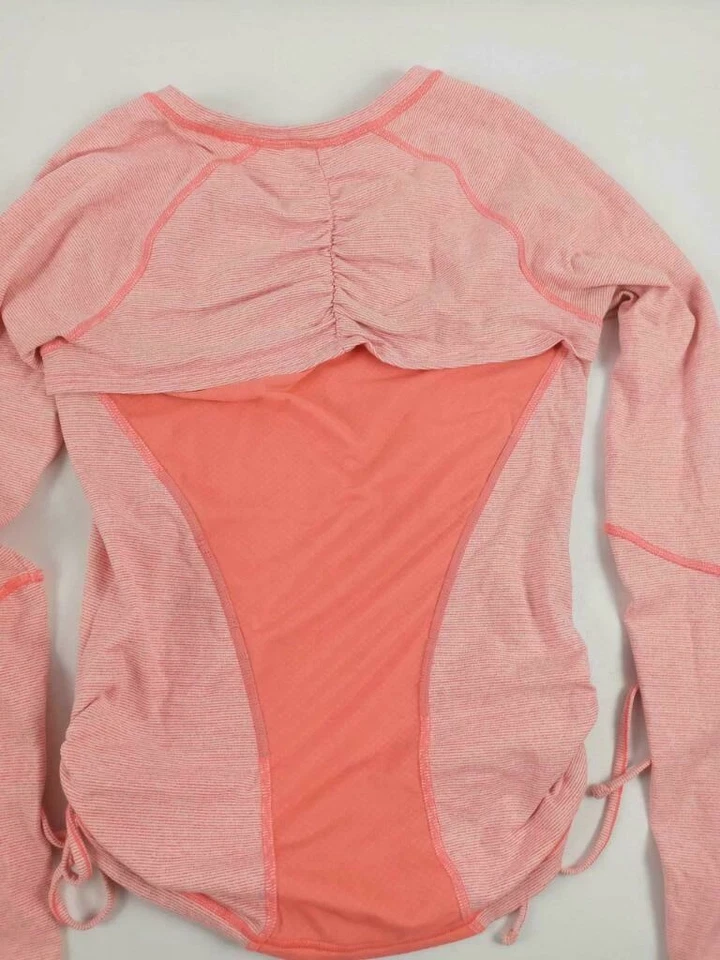 Top Lucy Athleisure para mujer talla XS naranja ventilado manga larga Tech Top Foto 4 de 4