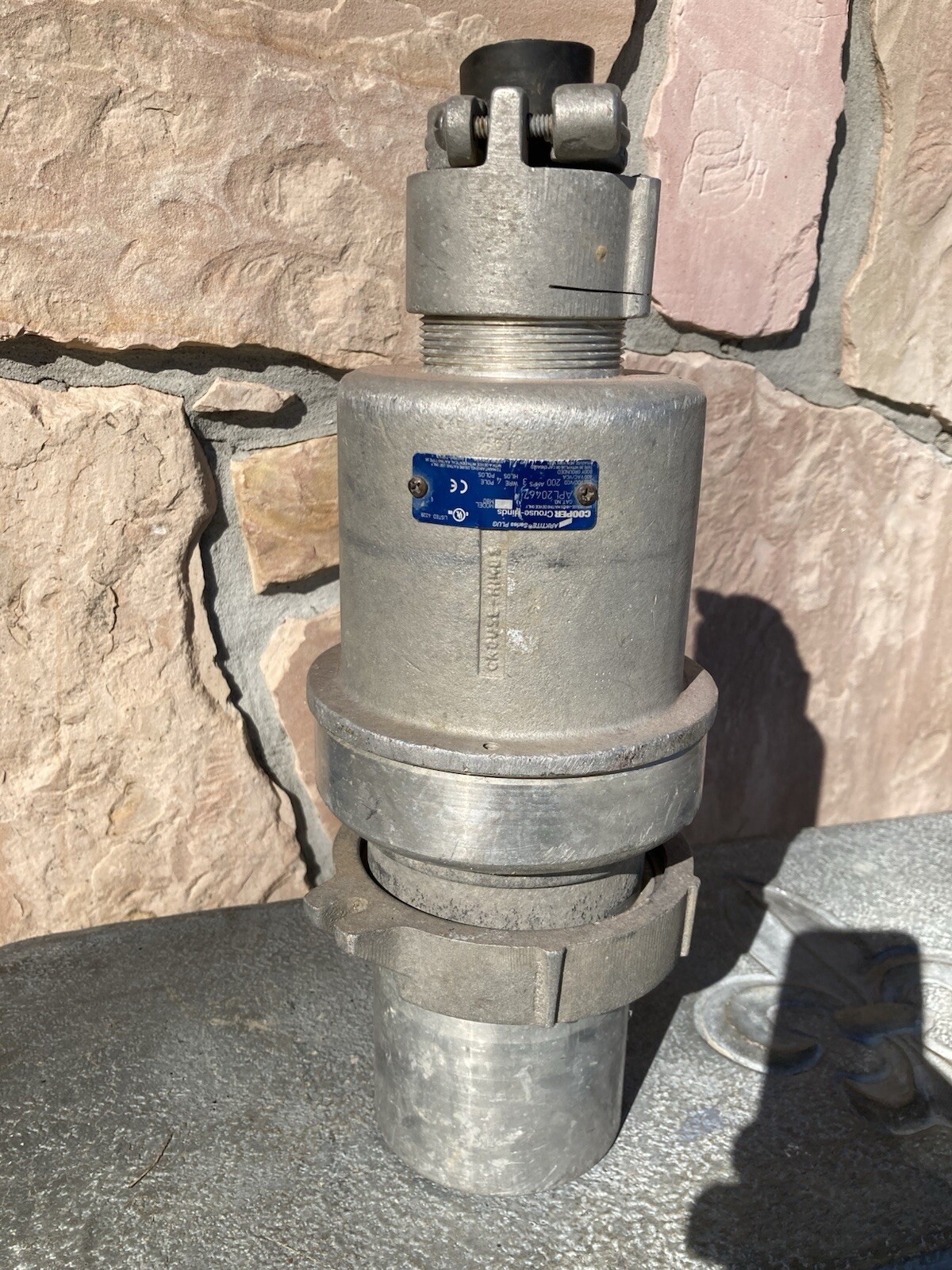 Crouse-hinds arktite plug body grounded APL20467 NNS M80 200AMPS 600 VAC/250 VDC