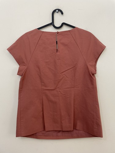 Boden blouse terracotta embellished formal Tunic short sleeve canvas size 10 - Picture 9 of 10