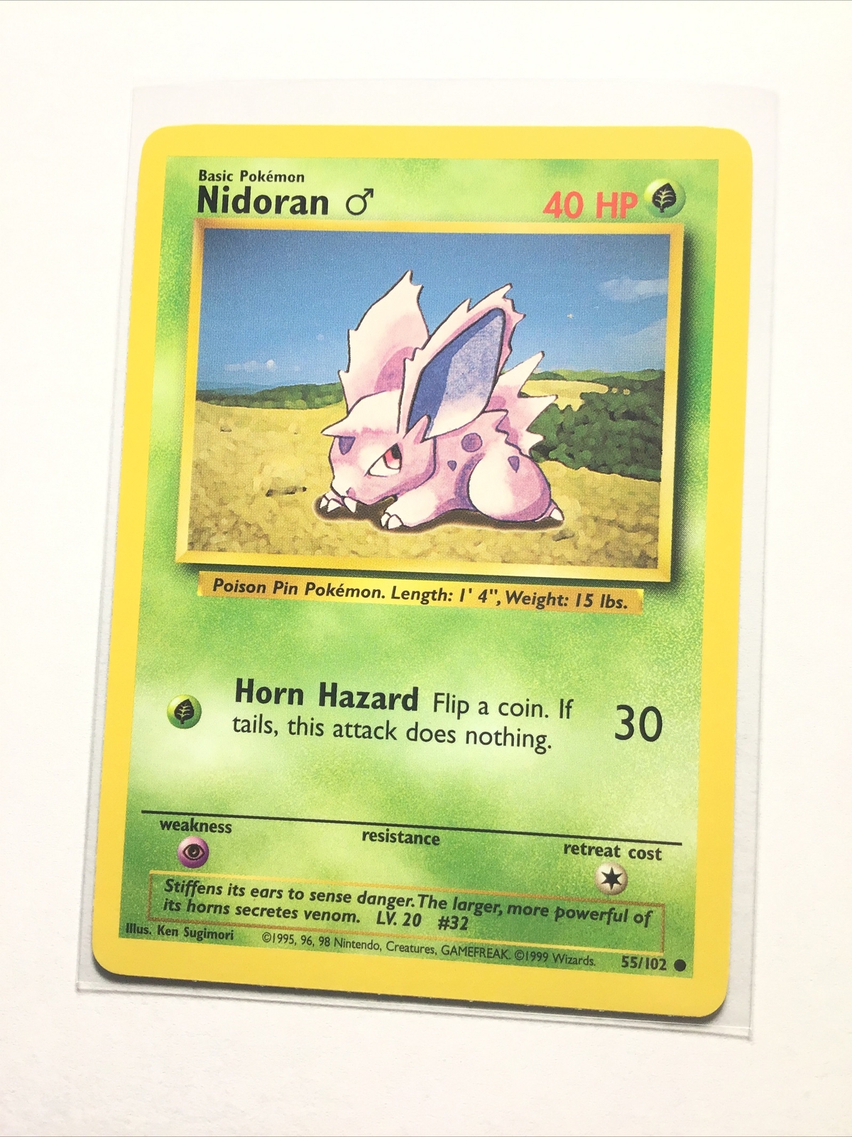 NIDORAN - 55/102 - Base Set - Pokemon Card - NM