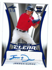 JARREN DURAN 2020 LEAF TRINITY BASEBALL CLEAR ACETATE ROOKIE AUTO /25