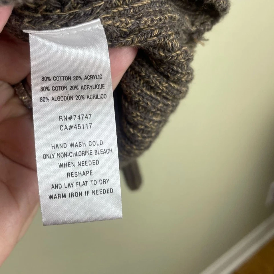 Suéter de malha ruiva marrom bronze botão tamanho 2XLT - Imagem 4 de 4