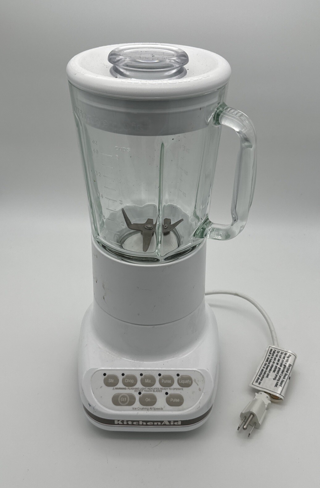 KitchenAid Household Blender Ultra Power Model KSB5WH3 White 40oz 5c
