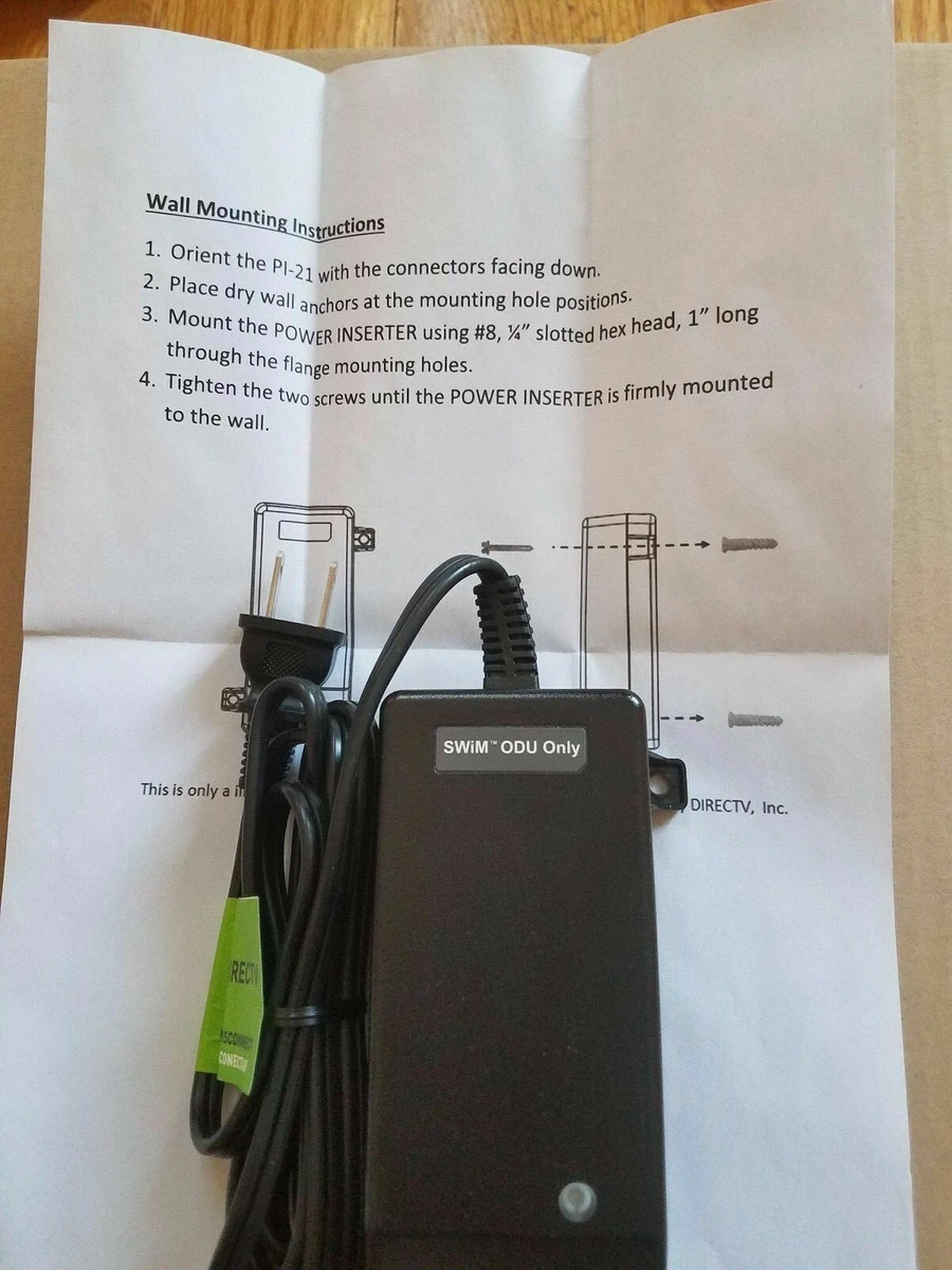 Insertador de alimentación DirecTV PI21R3-16 21V para SWM LNBS SL3 SL5 KA/KU/Verde MRV AT&T