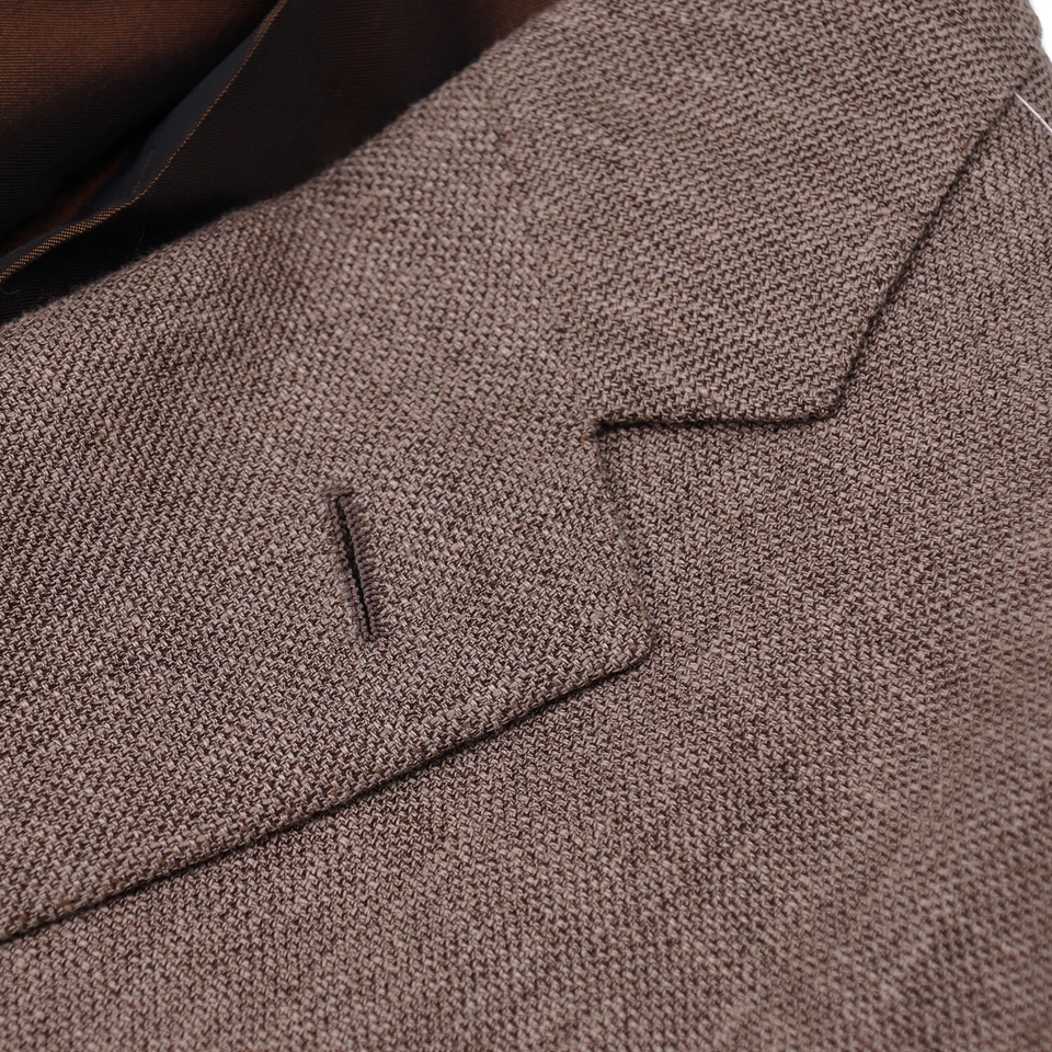 Abrigo deportivo tejido de lino-lana-seda D'Avenza con parches de gamuza en el codo 42R (UE 52) Foto 4 de 4