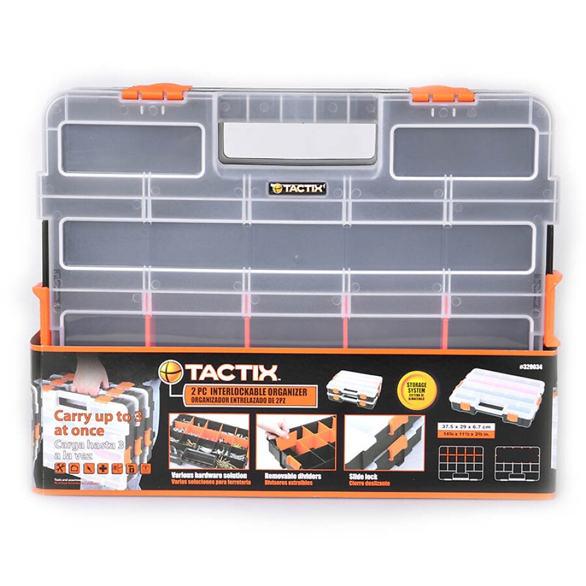 Tactix 2 pc Interlockable Organizer 320034 37.4 W x 29.4 D x 6.6 H