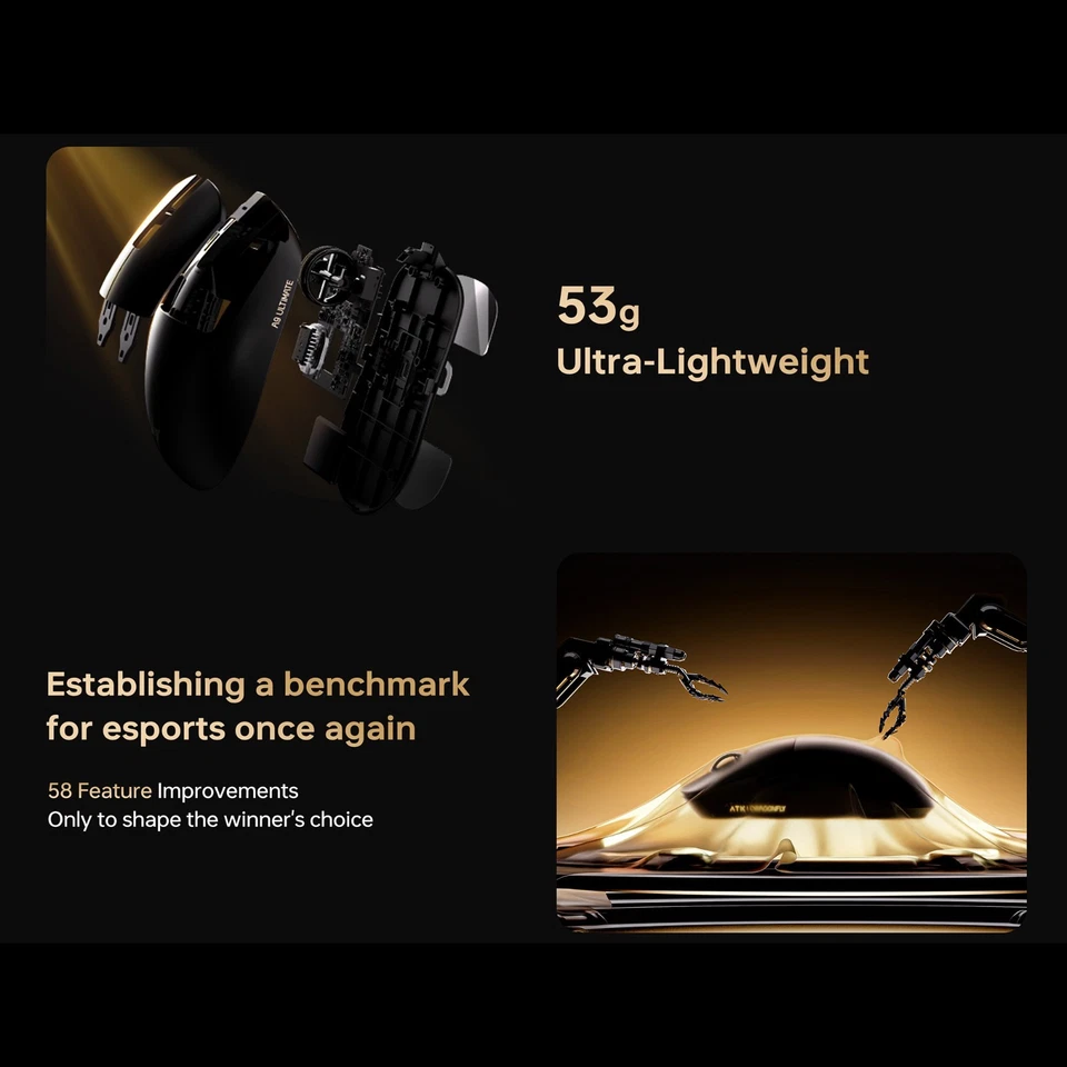 ATK Dragonfly A9 Ultimate Wireless Gaming Mouse 53g PAW3395 3950 8KHz Pro - Image 4 of 4