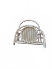 Panier porte serviette en osier et rotin