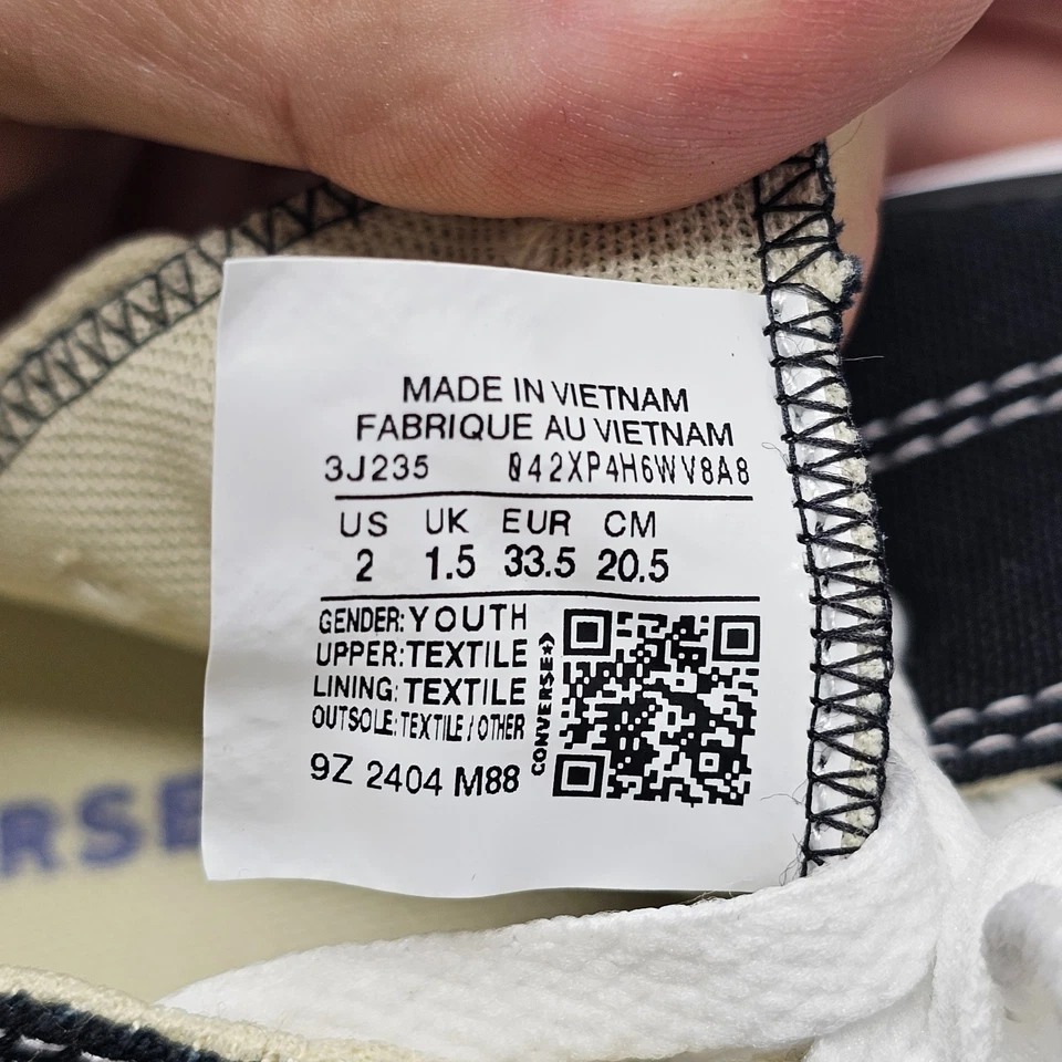 Converse Chuck Taylor все звезды OX низкий верхний кроссовок черный размер 2Y (3J235) | новый в коробке - Изображение 4 из 4