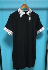 Fashion Nova Black White Lace Collar Cuff Collared Dress Short Sleeve 1X