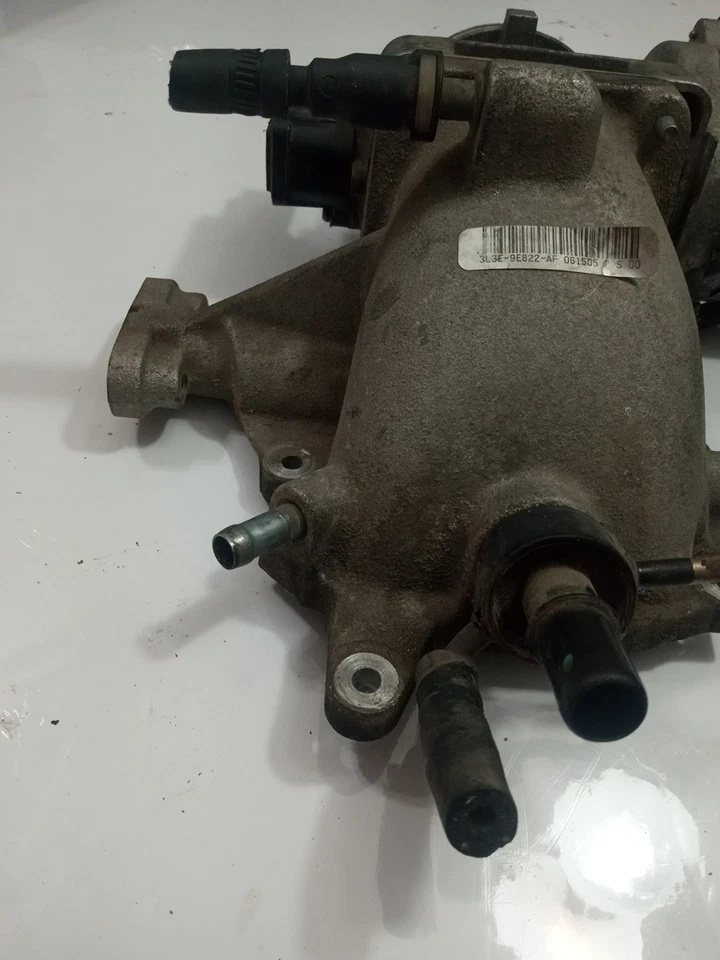 04-06 Ford F150 4.6 Cuerpo Acelerador Válvula Espaciador 3L3E-9E822-AE MONTAJE BB Codo Foto 2 de 4