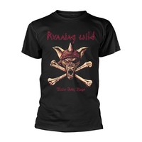 Running Wild - Under Jolly Roger (Crossbones) Black T-Shirt Medium
