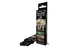 AK Interactive Real Colors Markers Late German AFV Camo Colors - Set of 3