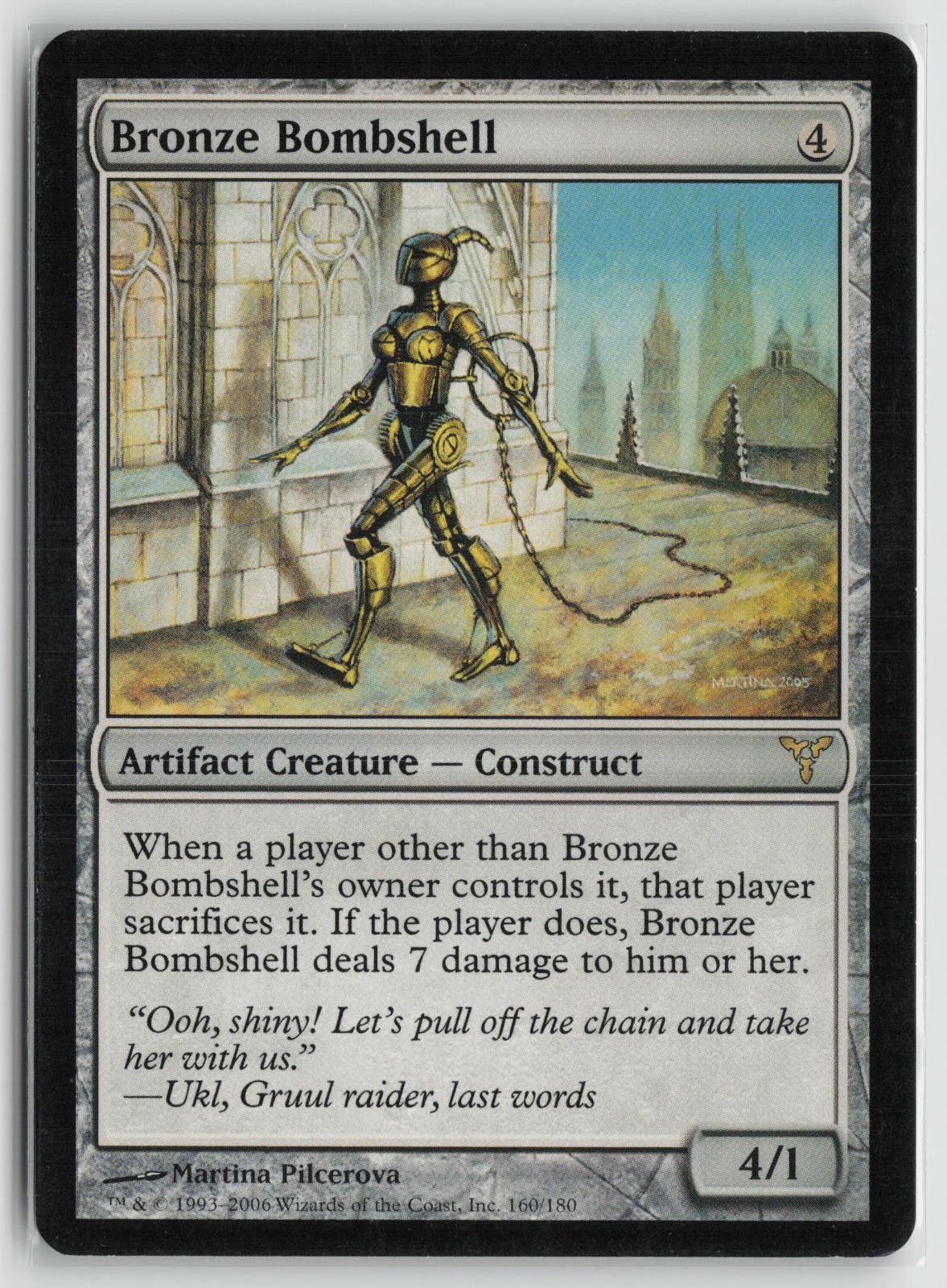 Bronze Bombshell Lightly Played 160 Dissension Magic: The Gathering