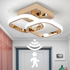 LED Motion Sensor Ceiling Light Indoor, 22W Cold White 6000K Ceiling Lights, Sq