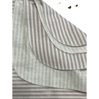 Cloud Island Purple Striped  Receiving Baby Blanket Flannel Lovey Security 27x31