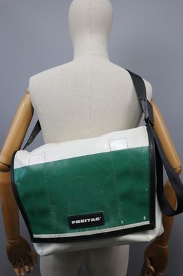FREITAG F12 DRAGNET White/Green Recycled truck tarps MESSENGER