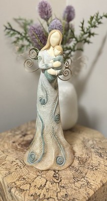 Florentine Angels 1981 Angel Holding Baby Figurine 12  2003 Matthew Danko