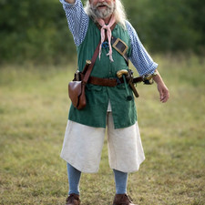Historical Pirate Sailor Vest Green Linen Renaissance Faire LARP Medieval Costum