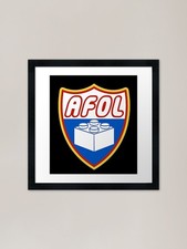 Image of AFOL Shield primary colors Framed A Framed Wall Art Poster Canvas Print Picture
