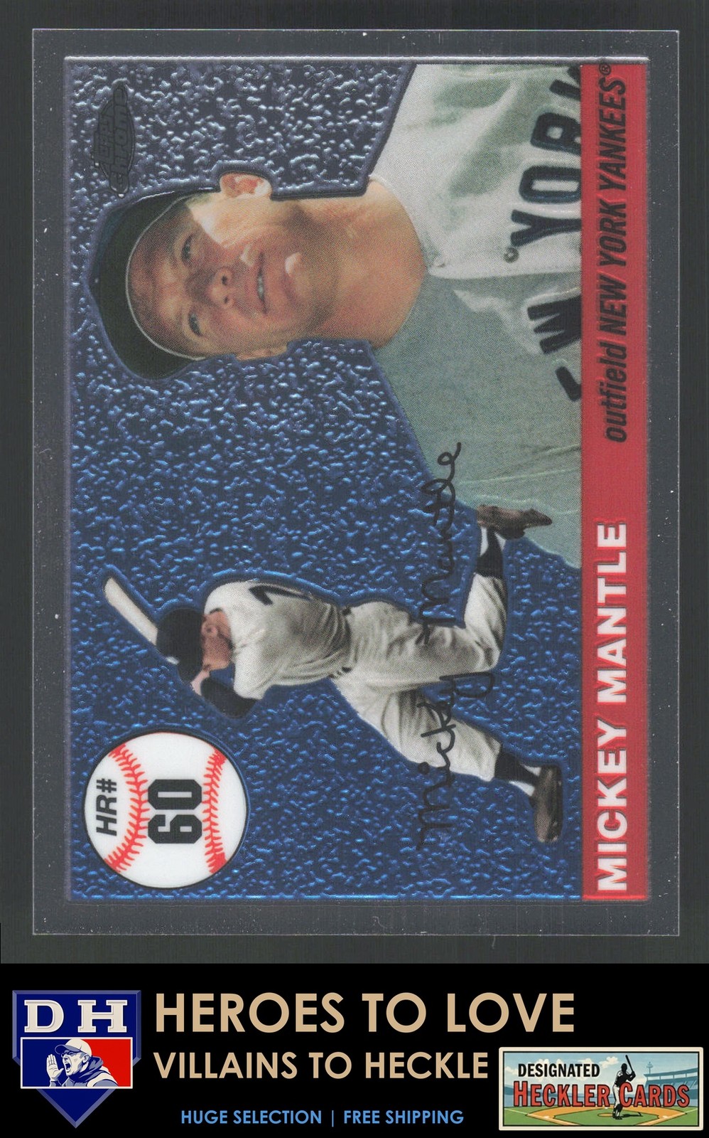 2006 Topps Chrome Mickey Mantle Home Run History #MHRC60 New York Yankees