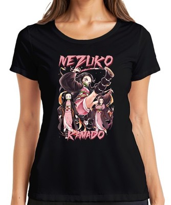 Nezuko Kamado Anime Kimono Bambus Dämonenjäger Geschenk Cosplay Damen T-Shirt