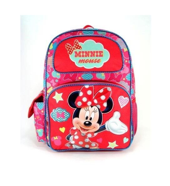 Large Backpack - Disney - Minnie Mouse - Comic Book Red/Pink Heart 16