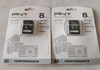 2 New PNY 8G C4 SD Memory Cards Vivitar Digital Camera ATN Smart HD Video Photos