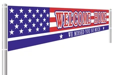 Large Welcome Home Banner, Deployment Returning Party Supplies