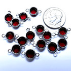 Swarovski Siam Red Crystal Link Connectors 12mm — 12 pcs