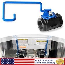 60131007 Ball Valve 1-1/4" Right-Hand Valve with 9" Hook Lever Rod for Pitco