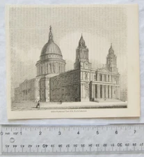 1860s engraving - Northwest view of St. Paul's Cathedral