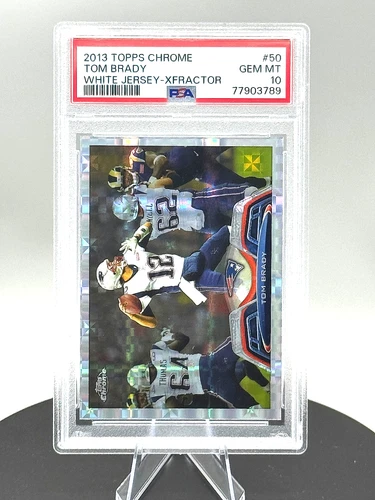 🔥 2013 Topps Chrome Tom Brady White Jersey Xfractor PSA 10 Patriots GOAT 🔥