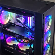 Nvidia RTX 5070 Gaming Computer AMD Ryzen 7 9700X 32GB DDR5 RAM 2TB NVME SSD RGB