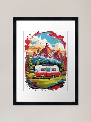 Color Splash Art, bunte Autos und gerahmtes Wandbild Poster Leinwanddruck Bild