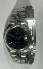 Rolex Tudor Prince OysterDate 34mm White Gold Bezel Watch 90734 - Nice Ex+!