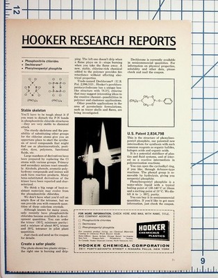 1960s Hooker Chemical Research Report Dechlorane Fire Retardant Patent Ephemera