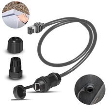 2-Foot Ethernet Adapter for Starlink Gen 3/Mini, Standard to RJ45 Coupler, Black