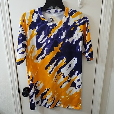 Badger Sports Tie Dri Performance Tee NCAA LSU Tigers Size M