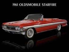 1961 Oldsmobile Starfire Red Convertible New Metal Sign 9x12 Ships Free