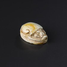 Antique Egyptian Faience Scarab Amulet, 1.4 x 1.9 cm, 3g